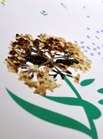 AFFICHE - FLEURS MÊLÉES - IVOIRE